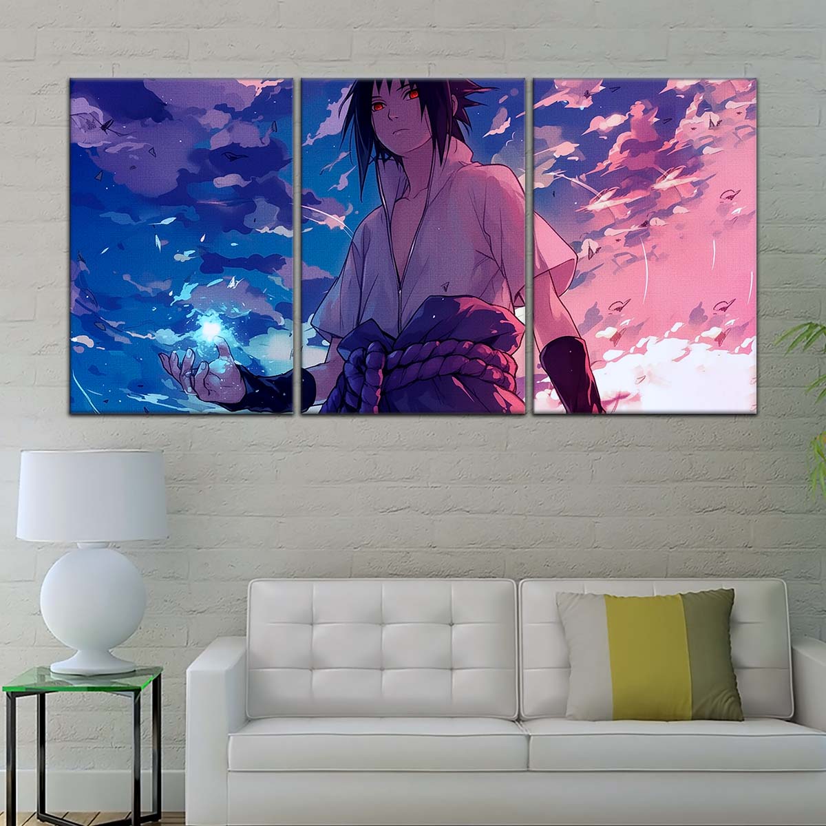 Naruto Wall Art - NA5059 - Sasuke Uchiha With Sharingan And Chidori - Naruto Poster - Naruto Canvas