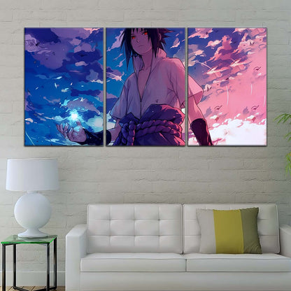 Naruto Wall Art - NA5059 - Sasuke Uchiha With Sharingan And Chidori - Naruto Poster - Naruto Canvas
