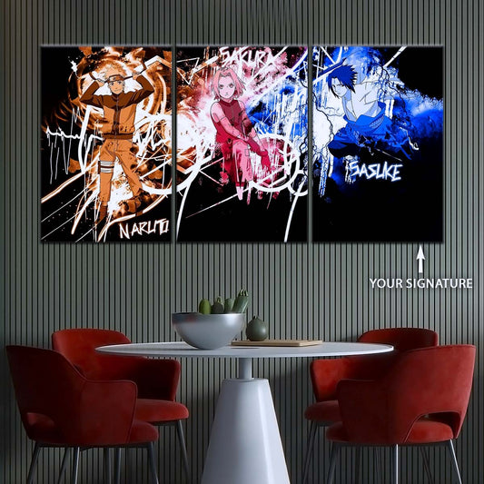 Naruto Wall Art - NA5060 - Sakura Haruno - Naruto Uzumaki - Sasuke Uchiha - Naruto Poster - Naruto Canvas