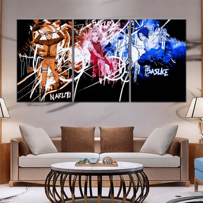 Naruto Wall Art - NA5060 - Sakura Haruno - Naruto Uzumaki - Sasuke Uchiha - Naruto Poster - Naruto Canvas