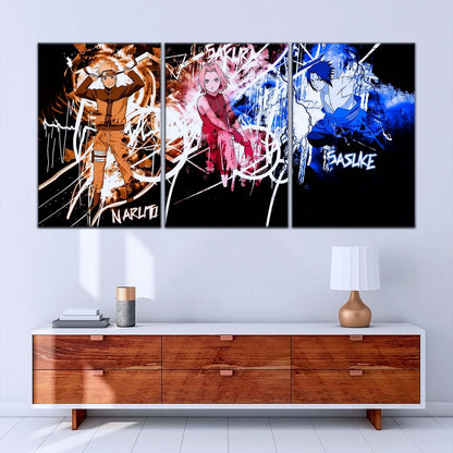 Naruto Wall Art - NA5060 - Sakura Haruno - Naruto Uzumaki - Sasuke Uchiha - Naruto Poster - Naruto Canvas