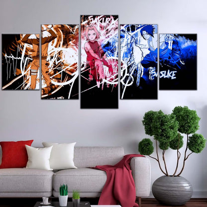 Naruto Wall Art - NA5060 - Sakura Haruno - Naruto Uzumaki - Sasuke Uchiha - Naruto Poster - Naruto Canvas