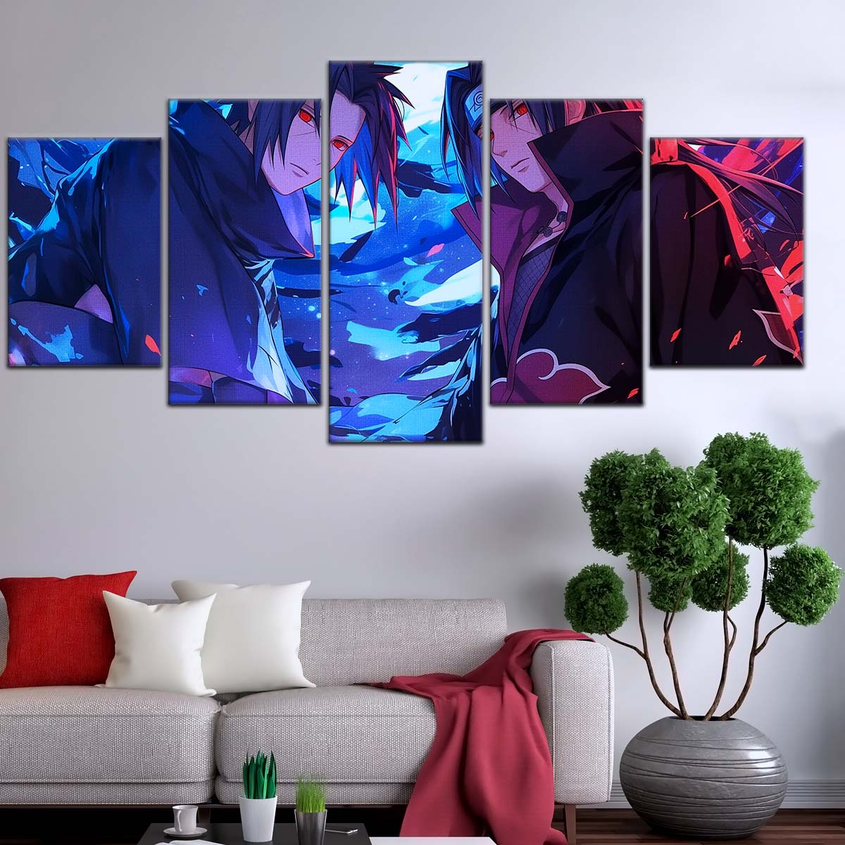 Naruto Wall Art - NA5061 - Itachi Uchiha - Sasuke Uchiha - Naruto Poster - Naruto Canvas
