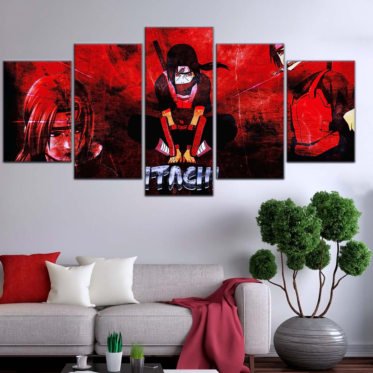 Naruto Wall Art - NA5062 - Itachi Uchiha - Red Eyes Sharingan - Naruto Poster - Naruto Canvas