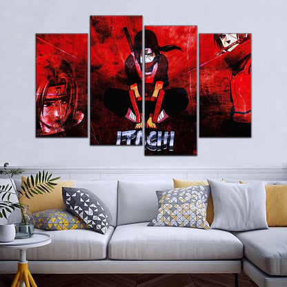 Naruto Wall Art - NA5062 - Itachi Uchiha - Red Eyes Sharingan - Naruto Poster - Naruto Canvas