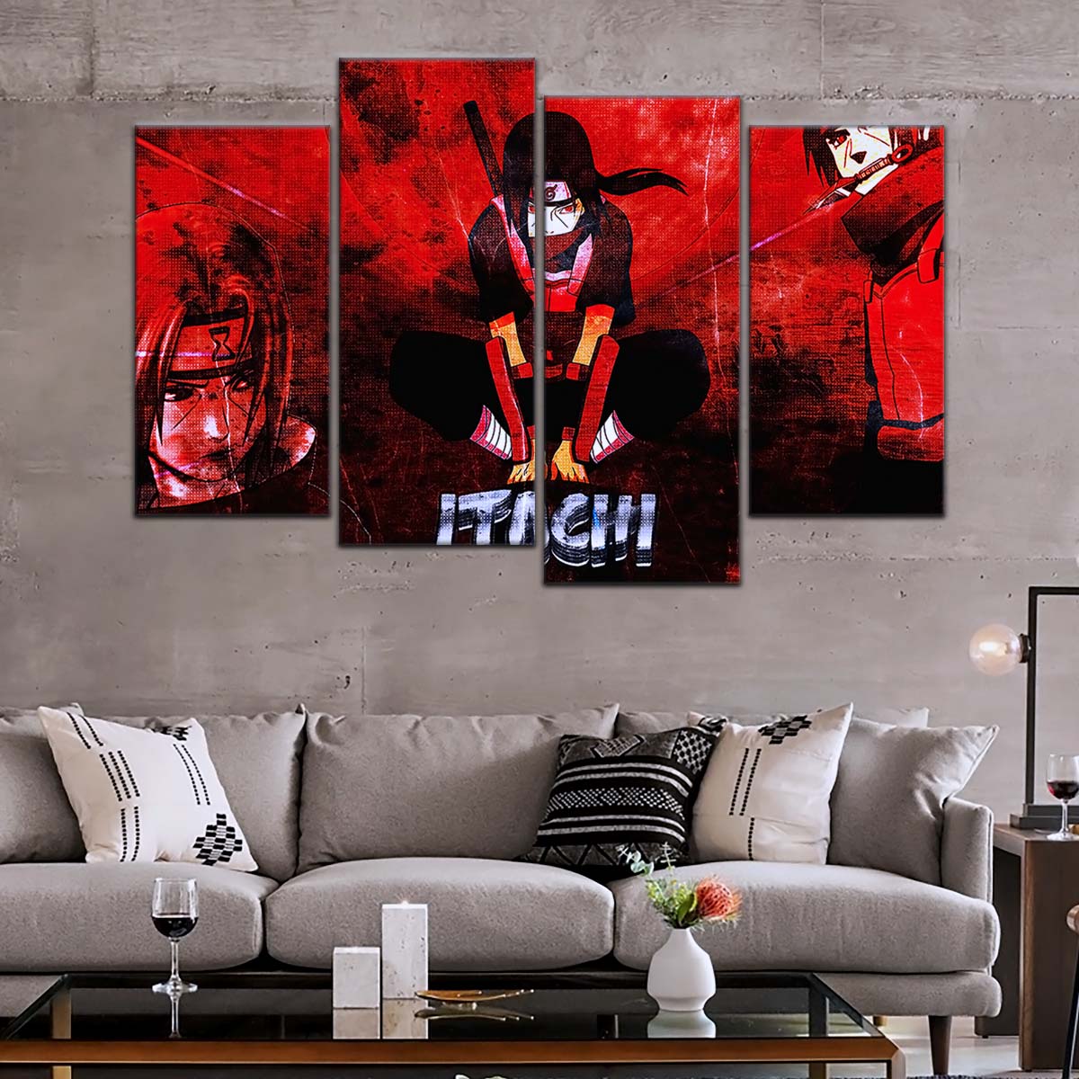 Naruto Wall Art - NA5062 - Itachi Uchiha - Red Eyes Sharingan - Naruto Poster - Naruto Canvas
