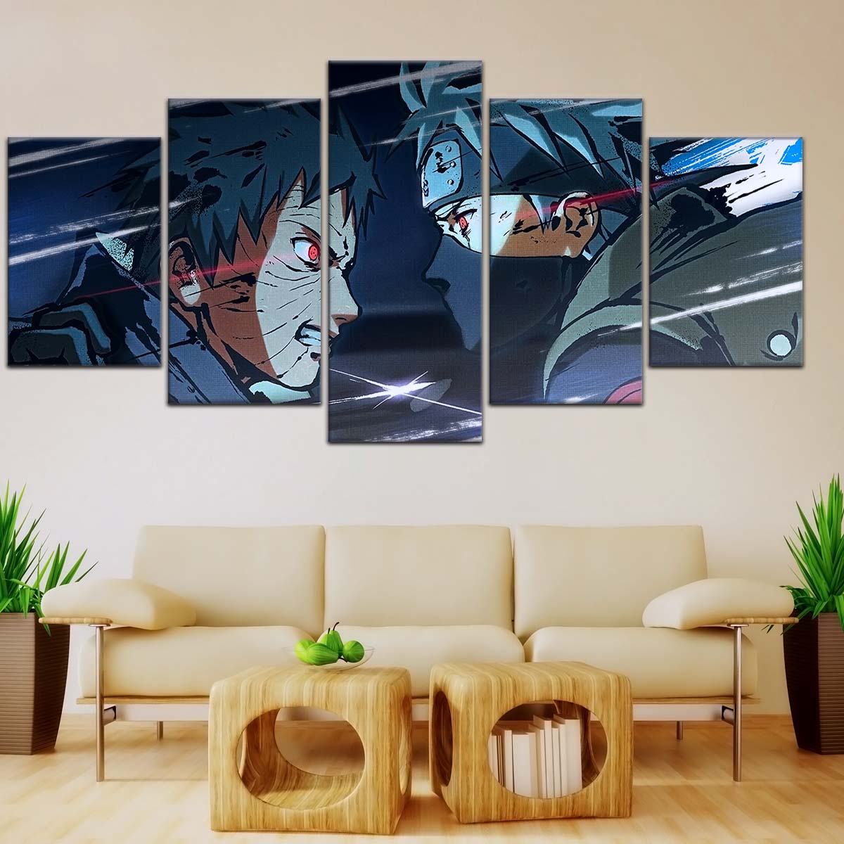 Naruto Wall Art - NA5075 - Obito Uchiha Vs Kakashi Hatake - Naruto Poster - Naruto Canvas