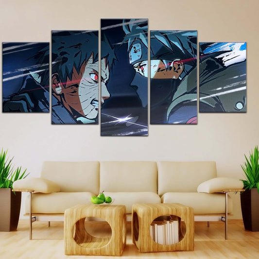 Naruto Wall Art - NA5075 - Obito Uchiha Vs Kakashi Hatake - Naruto Poster - Naruto Canvas