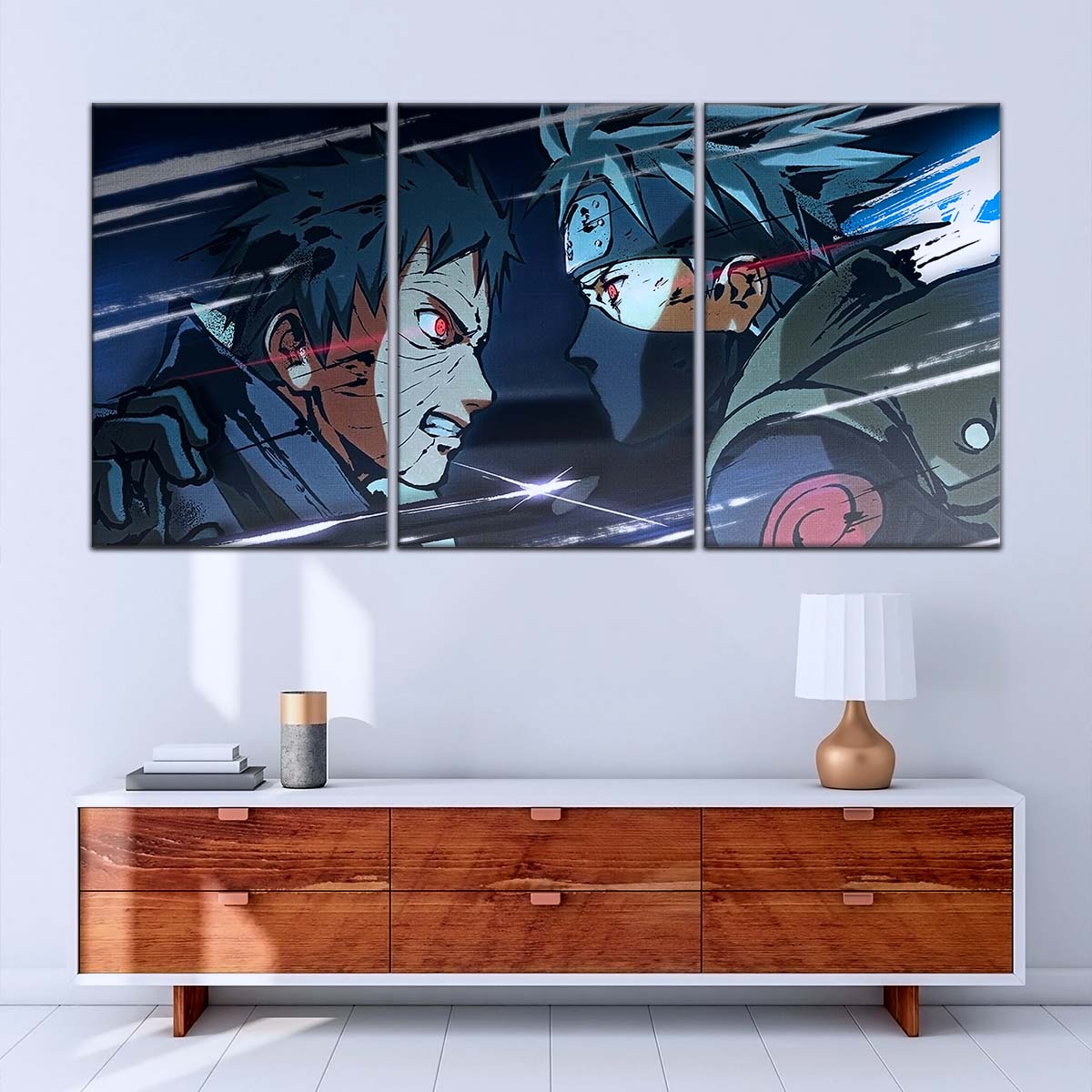 Naruto Wall Art - NA5075 - Obito Uchiha Vs Kakashi Hatake - Naruto Poster - Naruto Canvas