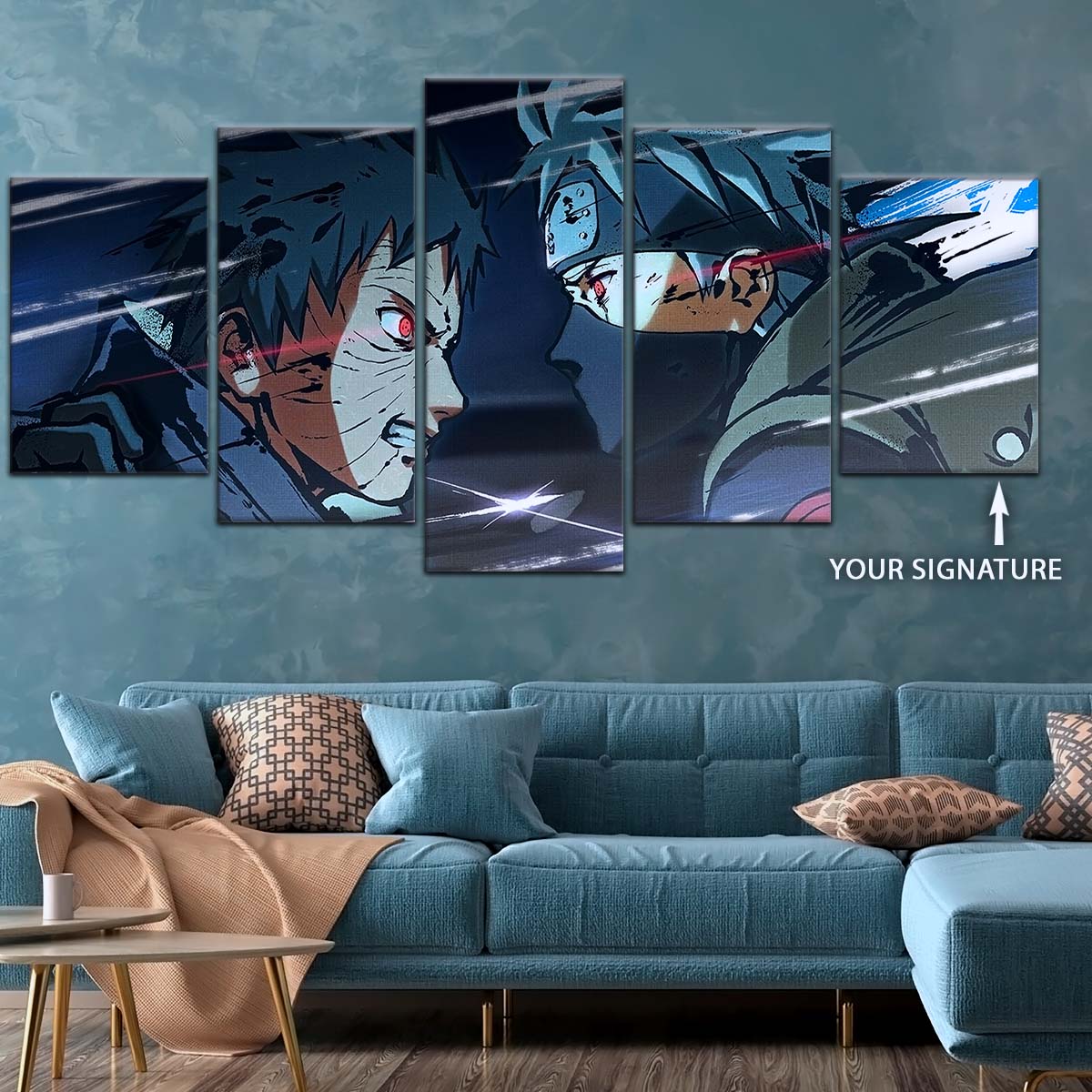 Naruto Wall Art - NA5075 - Obito Uchiha Vs Kakashi Hatake - Naruto Poster - Naruto Canvas