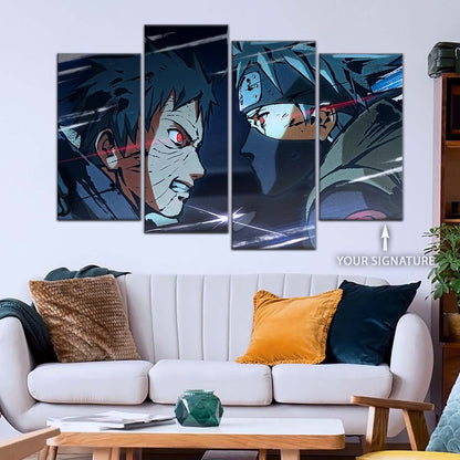Naruto Wall Art - NA5075 - Obito Uchiha Vs Kakashi Hatake - Naruto Poster - Naruto Canvas