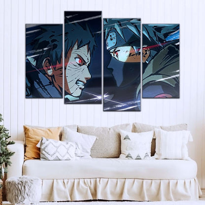 Naruto Wall Art - NA5075 - Obito Uchiha Vs Kakashi Hatake - Naruto Poster - Naruto Canvas