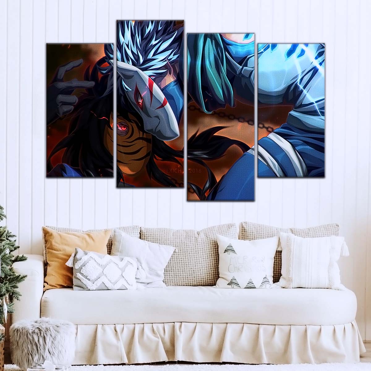 Naruto Wall Art - NA5076 - Obito Uchiha Vs Kakashi Hatake - Naruto Poster - Naruto Canvas