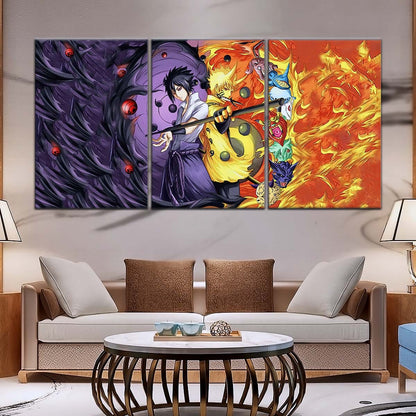 Naruto Wall Art - NA5010 - Naruto Uzumaki - Sasuke Uchiha - Naruto Poster - Naruto Canvas