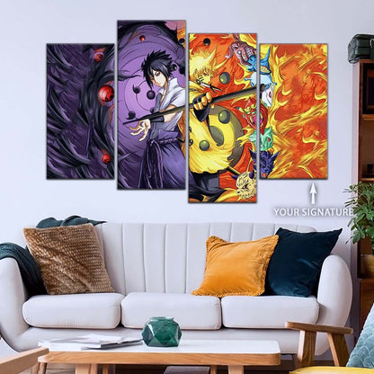 Naruto Wall Art - NA5010 - Naruto Uzumaki - Sasuke Uchiha - Naruto Poster - Naruto Canvas