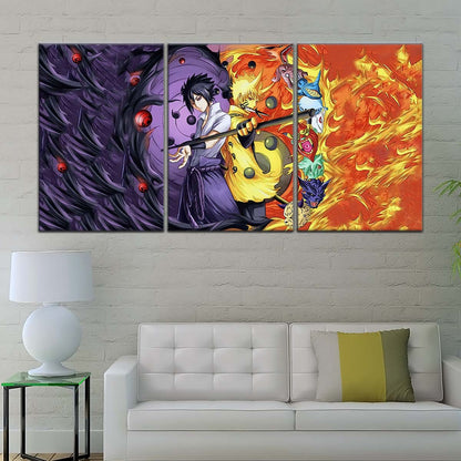 Naruto Wall Art - NA5010 - Naruto Uzumaki - Sasuke Uchiha - Naruto Poster - Naruto Canvas