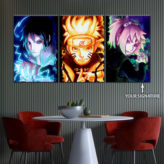 Naruto Wall Art - NA5015 - Sakura Haruno - Naruto Uzumaki - Sasuke Uchiha - Naruto Poster - Naruto Canvas