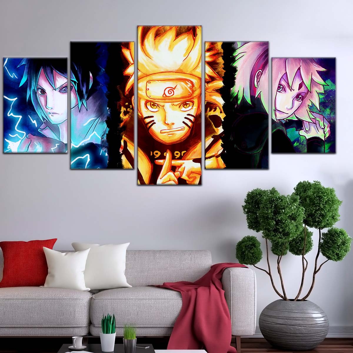 Naruto Wall Art - NA5015 - Sakura Haruno - Naruto Uzumaki - Sasuke Uchiha - Naruto Poster - Naruto Canvas
