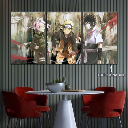 Naruto Wall Art - NA5017 - Sakura Haruno - Naruto Uzumaki - Sasuke Uchiha - Naruto Poster - Naruto Canvas