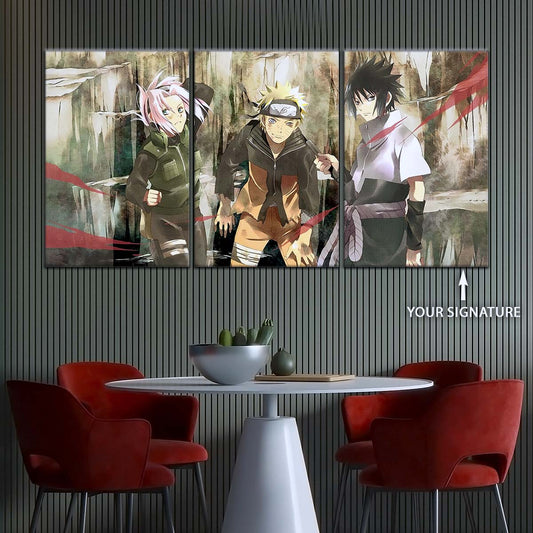 Naruto Wall Art - NA5017 - Sakura Haruno - Naruto Uzumaki - Sasuke Uchiha - Naruto Poster - Naruto Canvas