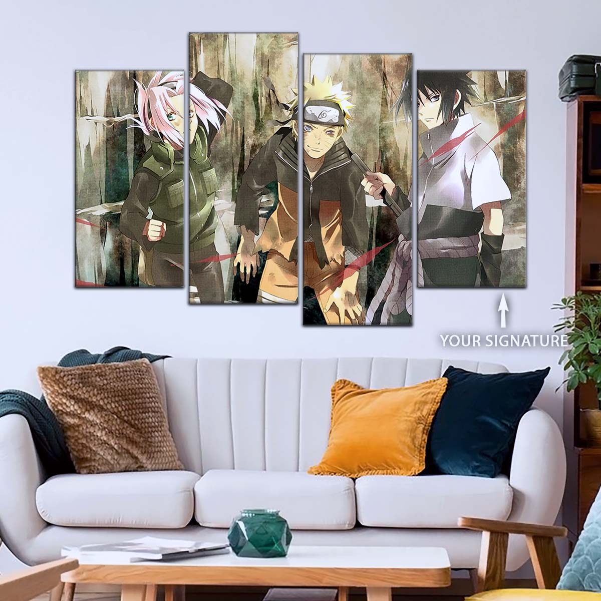 Naruto Wall Art - NA5017 - Sakura Haruno - Naruto Uzumaki - Sasuke Uchiha - Naruto Poster - Naruto Canvas