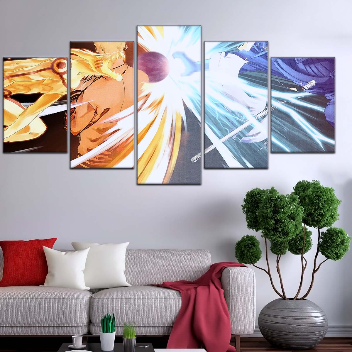 Naruto Wall Art - NA5020 - Naruto Uzumaki - Sasuke Uchiha - Susanoo - Kurama - Naruto Poster - Naruto Canvas