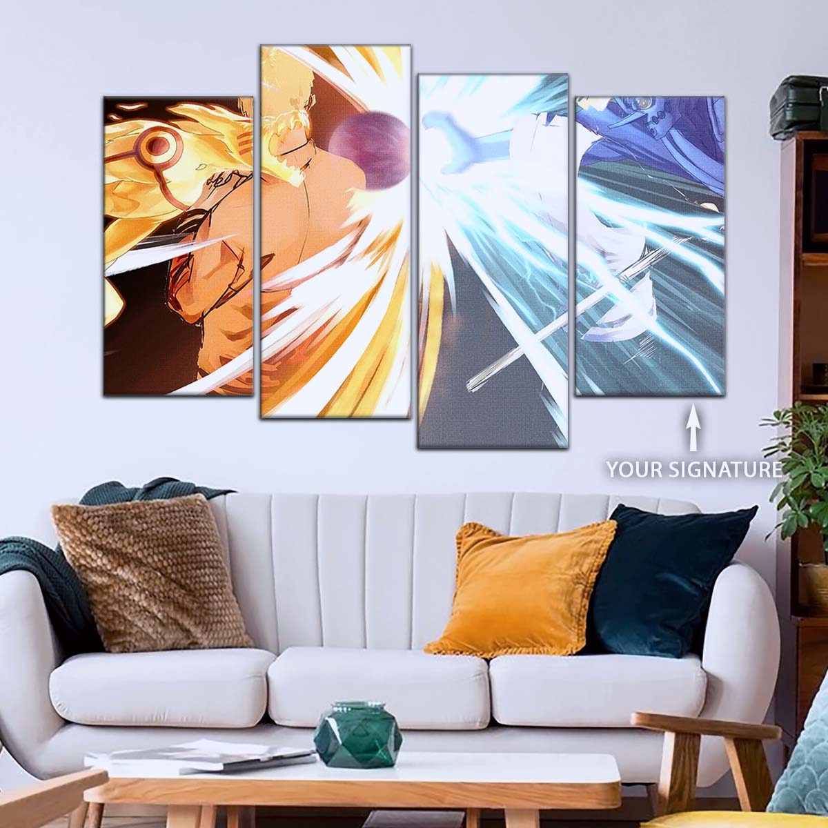 Naruto Wall Art - NA5020 - Naruto Uzumaki - Sasuke Uchiha - Susanoo - Kurama - Naruto Poster - Naruto Canvas