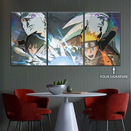 Naruto Wall Art - NA5021 - Naruto Uzumaki - Sasuke Uchiha - Uchiha Clash Obito - Uchiha Madara - Naruto Poster - Naruto Canvas