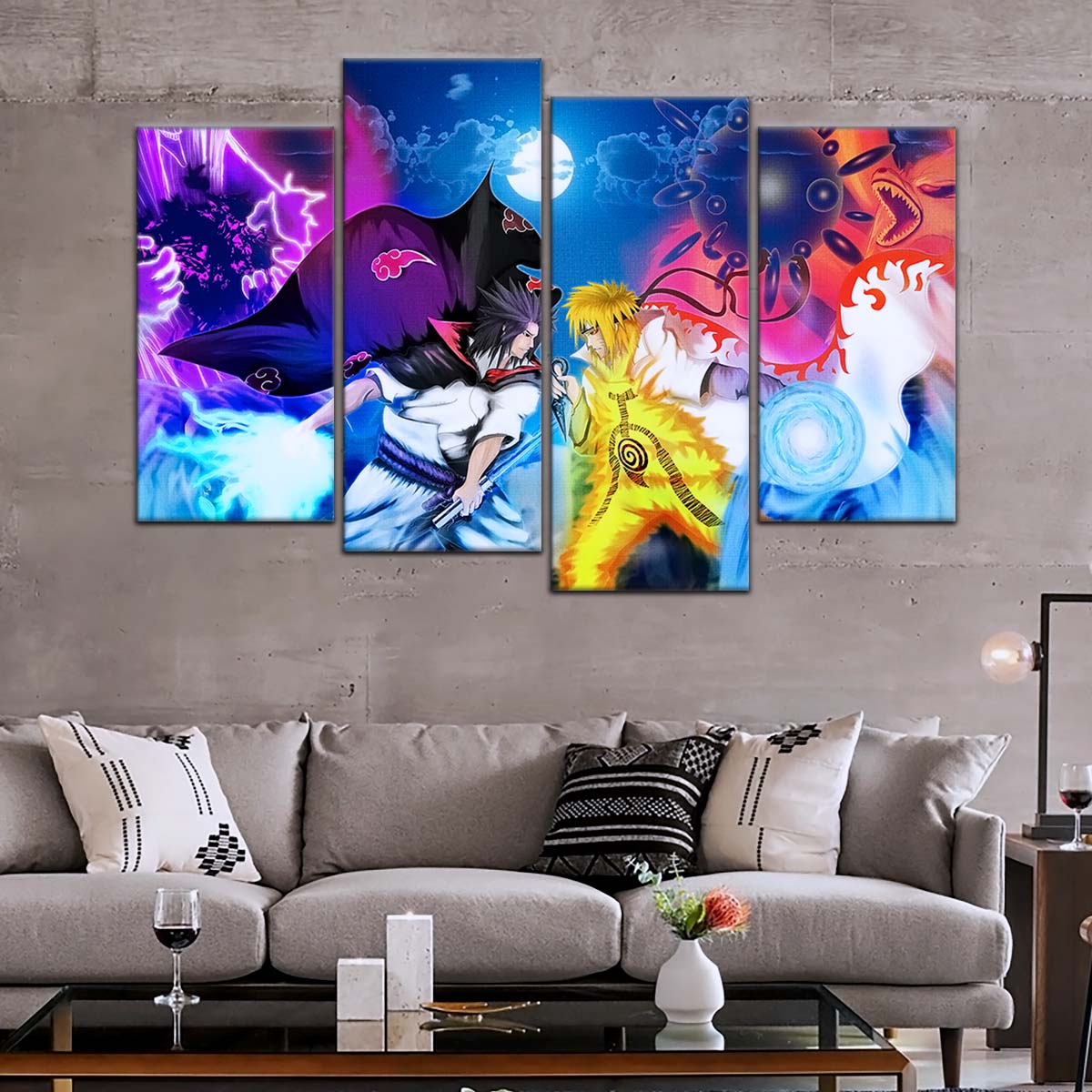 Naruto Wall Art - NA5023 - Naruto Uzumaki - Sasuke Uchiha - Naruto Poster - Naruto Canvas