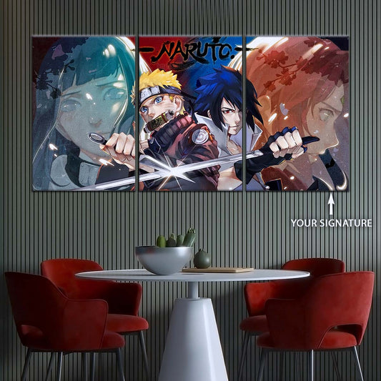 Naruto Wall Art - NA5024 - Sakura Haruno - Hinata Hyuga - Naruto Uzumaki - Sasuke Uchiha - Naruto Poster - Naruto Canvas