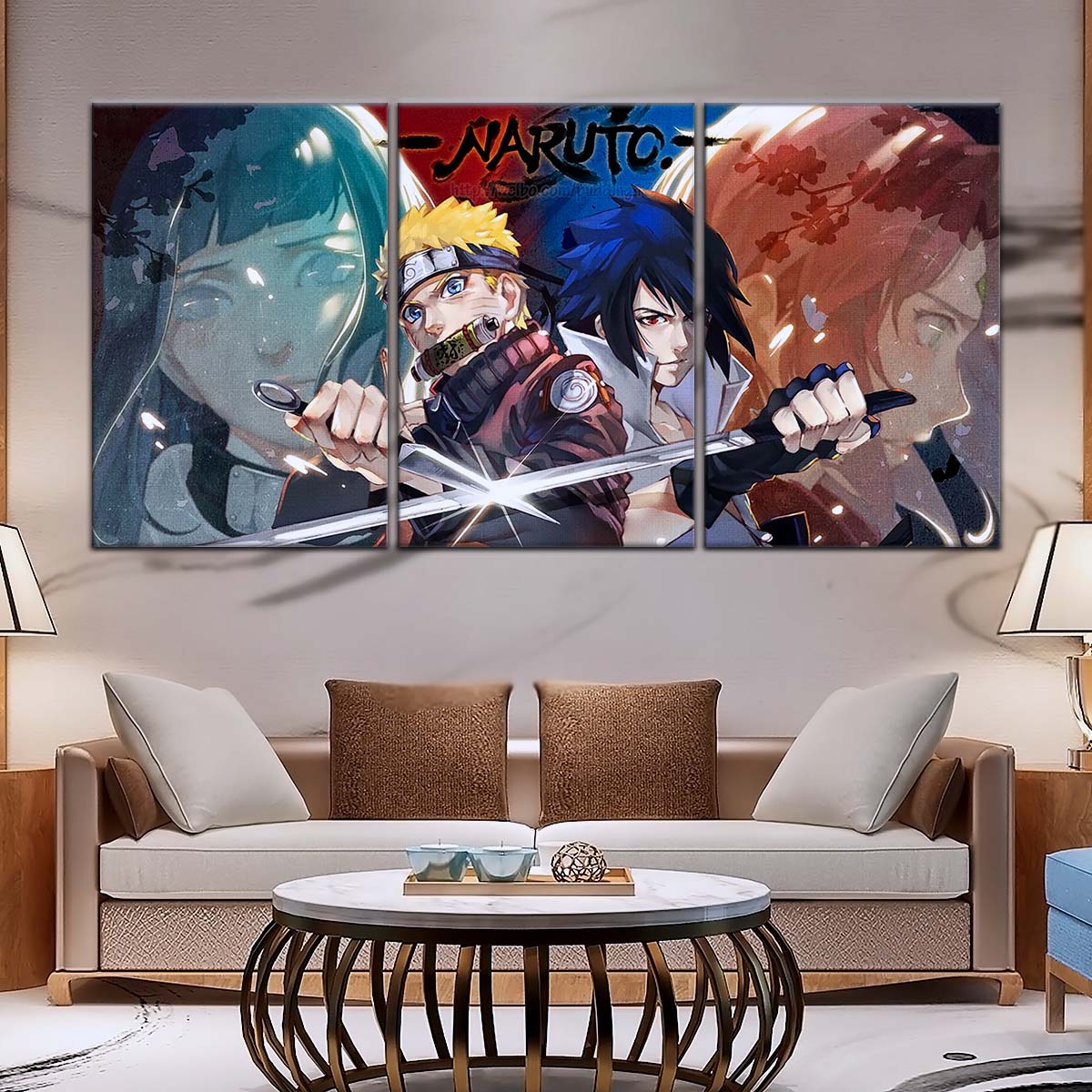 Naruto Wall Art - NA5024 - Sakura Haruno - Hinata Hyuga - Naruto Uzumaki - Sasuke Uchiha - Naruto Poster - Naruto Canvas