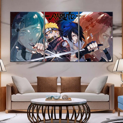 Naruto Wall Art - NA5024 - Sakura Haruno - Hinata Hyuga - Naruto Uzumaki - Sasuke Uchiha - Naruto Poster - Naruto Canvas