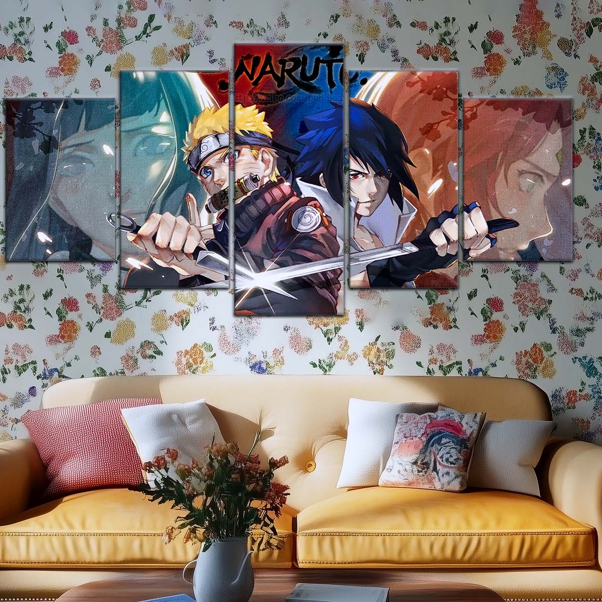 Naruto Wall Art - NA5024 - Sakura Haruno - Hinata Hyuga - Naruto Uzumaki - Sasuke Uchiha - Naruto Poster - Naruto Canvas