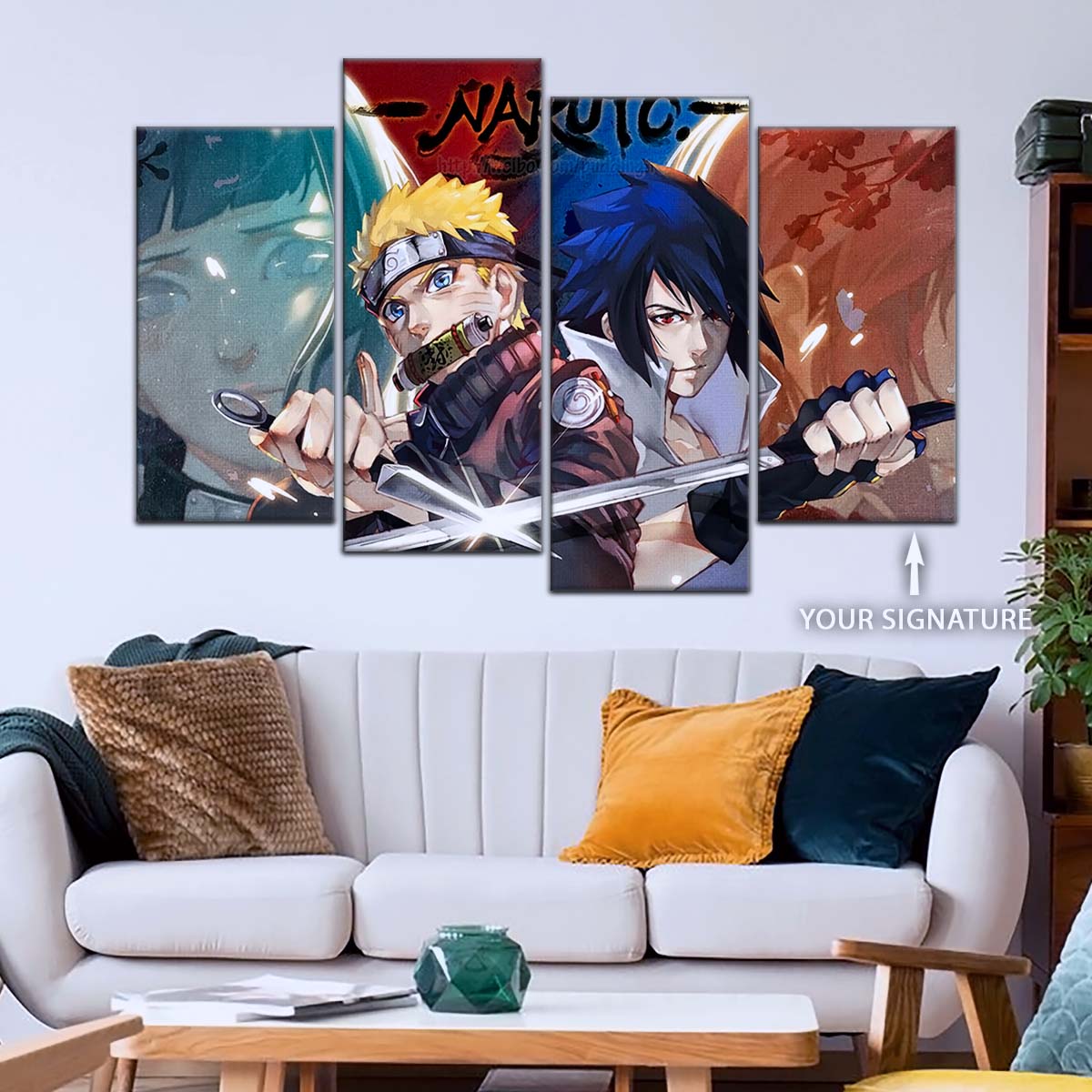 Naruto Wall Art - NA5024 - Sakura Haruno - Hinata Hyuga - Naruto Uzumaki - Sasuke Uchiha - Naruto Poster - Naruto Canvas