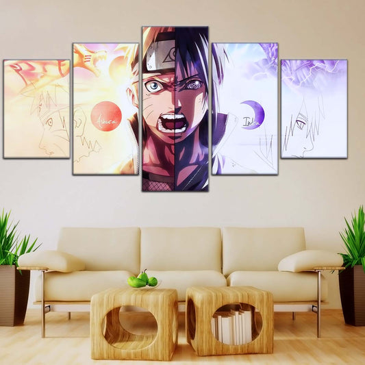 Naruto Wall Art - NA5026 - Naruto Uzumaki - Sasuke Uchiha - Indra Ōtsutsuki Ashura Ootsutsuki - Naruto Poster - Naruto Canvas