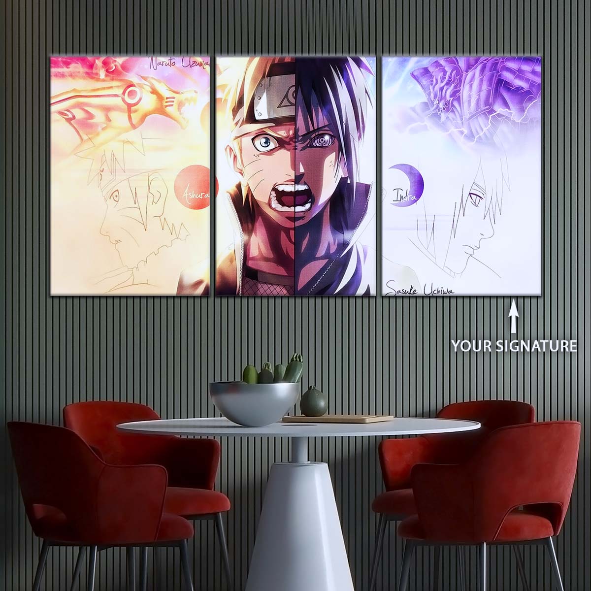 Naruto Wall Art - NA5026 - Naruto Uzumaki - Sasuke Uchiha - Indra Ōtsutsuki Ashura Ootsutsuki - Naruto Poster - Naruto Canvas