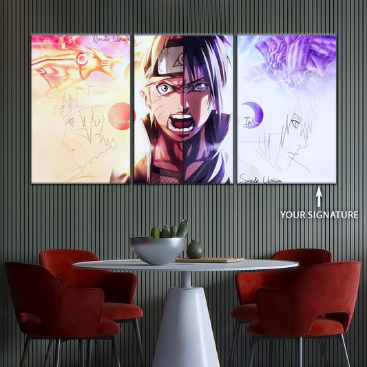 Naruto Wall Art - NA5026 - Naruto Uzumaki - Sasuke Uchiha - Indra Ōtsutsuki Ashura Ootsutsuki - Naruto Poster - Naruto Canvas
