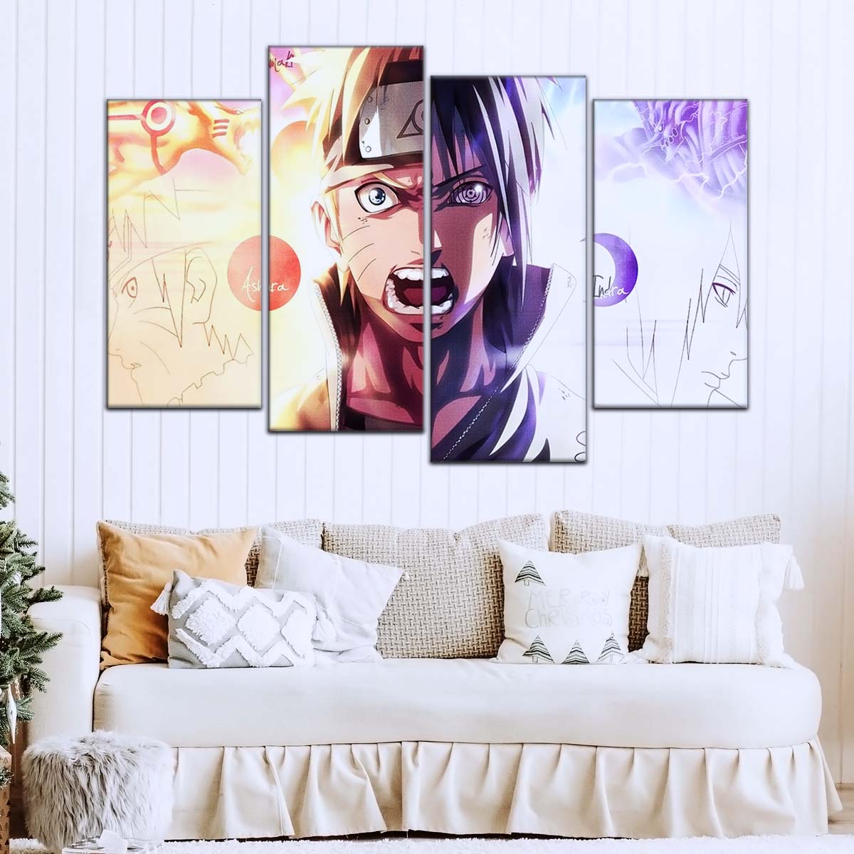 Naruto Wall Art - NA5026 - Naruto Uzumaki - Sasuke Uchiha - Indra Ōtsutsuki Ashura Ootsutsuki - Naruto Poster - Naruto Canvas