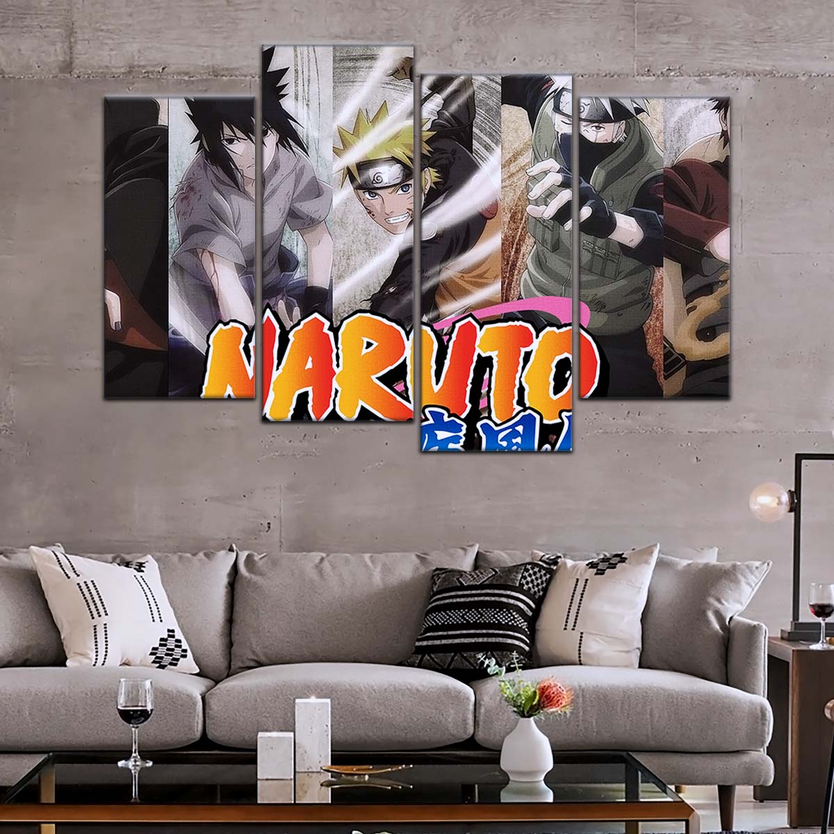 Naruto Wall Art - NA5027 - Naruto Uzumaki - Sasuke Uchiha - Kakashi Hatake - Itachi Uchiha - Naruto Poster - Naruto Canvas