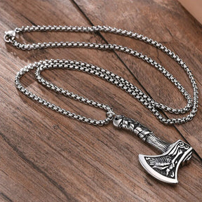 Viking - Nordic Viking Axe Necklace for Men, Gothic Norse Punk Jewelry