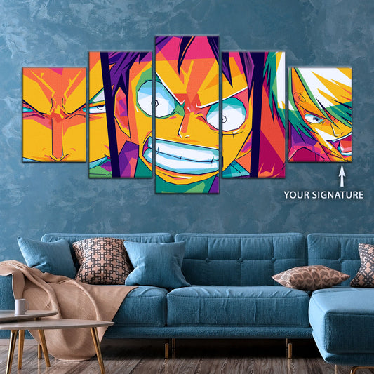 One Piece Canvas Wall Art - OP5016 - Monster Trio - Monkey D. Luffy - Roronoa Zoro - Sanji