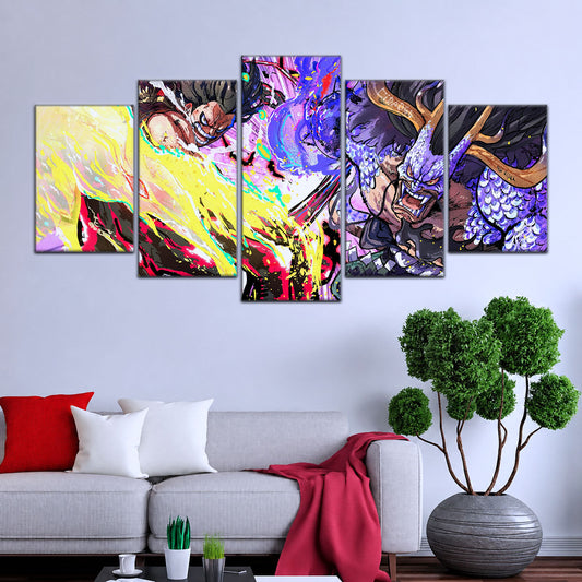 One Piece Canvas Wall Art - OP5022 - Luffy Gear Four vs Kaido