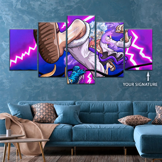 One Piece Canvas Wall Art - OP5027 - Luffy Gear Fifth vs Kaido
