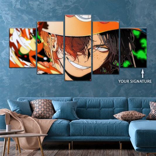 One Piece Canvas Wall Art - OP5034 - Portgas D. Ace Fire Fist