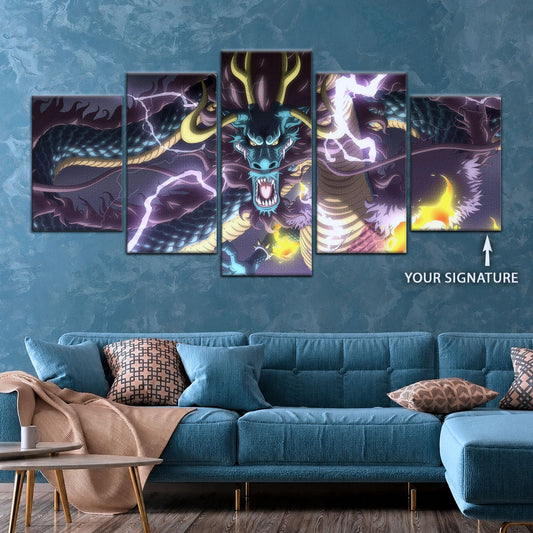 One Piece Canvas Wall Art - OP5035 - Kaido Thunderstorm
