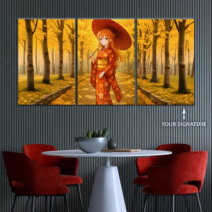 One Piece Canvas Wall Art - Nami Cat Burglar 5 Piece Split Panel Anime Poster - Framed Ready to Hang Living Room & Man Cave Decor - OP5053