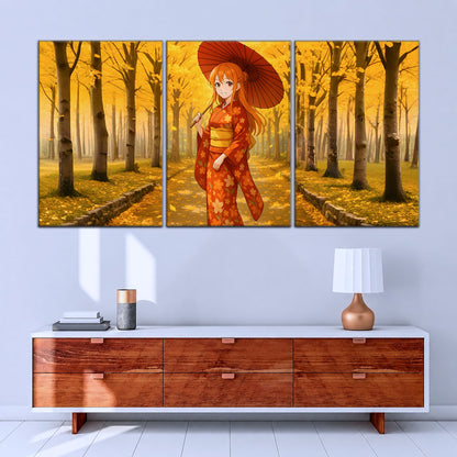 One Piece Canvas Wall Art - Nami Cat Burglar 5 Piece Split Panel Anime Poster - Framed Ready to Hang Living Room & Man Cave Decor - OP5053