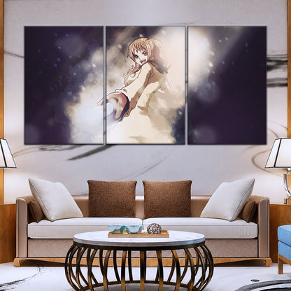 One Piece Canvas Wall Art - Nami Cat Burglar 5 Piece Split Panel Anime Poster - Framed Ready to Hang Living Room & Man Cave Decor - OP5054