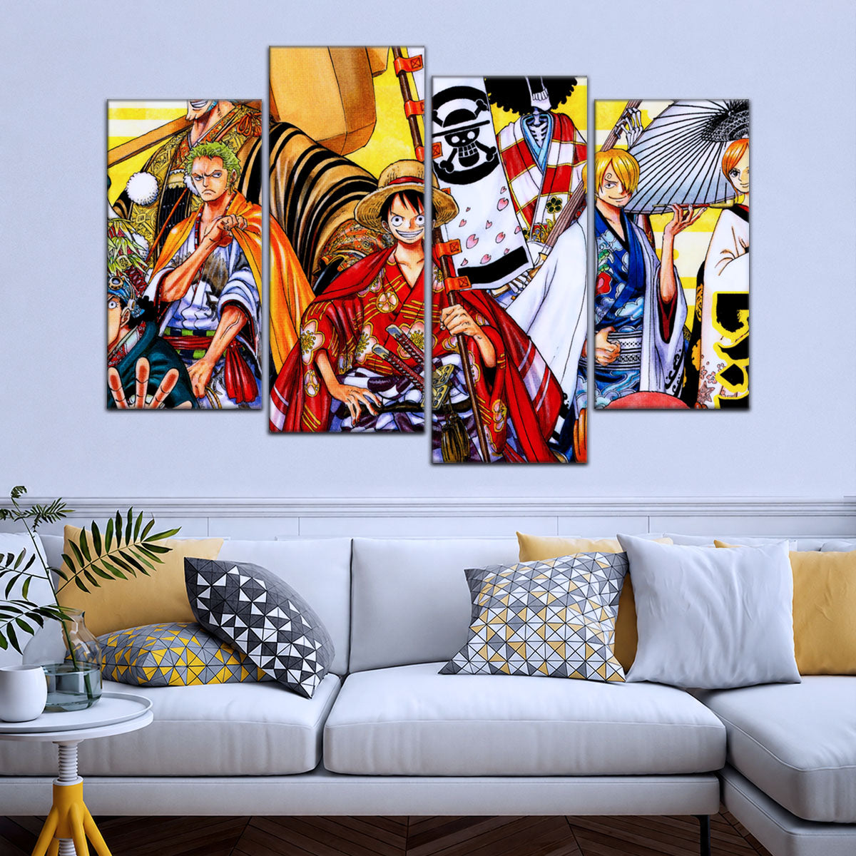 One Piece Canvas Wall Art - OP5063 - Straw Hat Crew featuring - Monkey D. Luffy - Roronoa Zoro