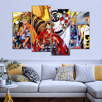 One Piece Canvas Wall Art - OP5063 - Straw Hat Crew featuring - Monkey D. Luffy - Roronoa Zoro